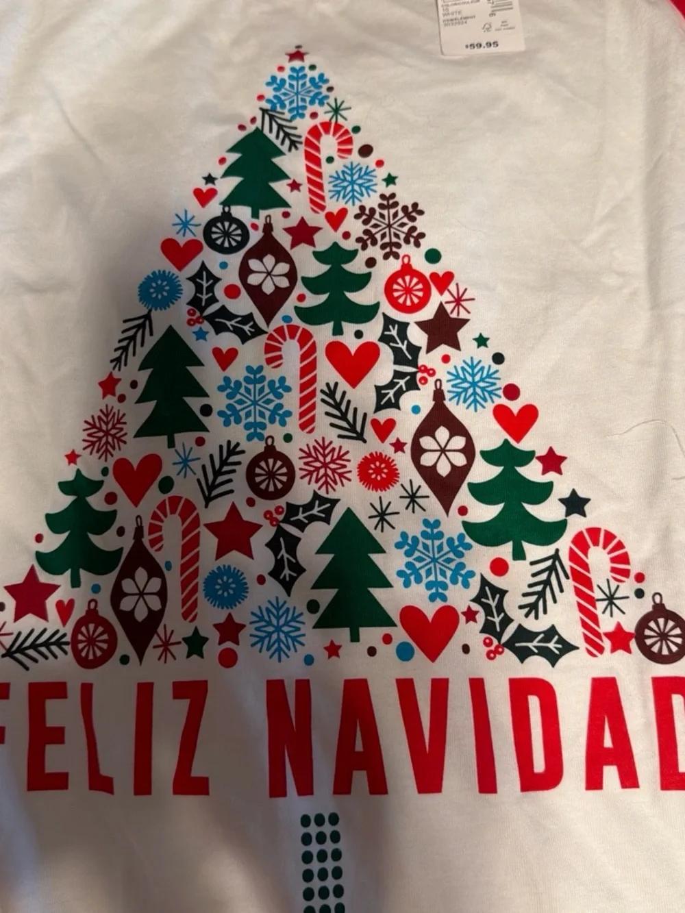 Red & White 'Feliz Navidad' Holiday Pajama Set